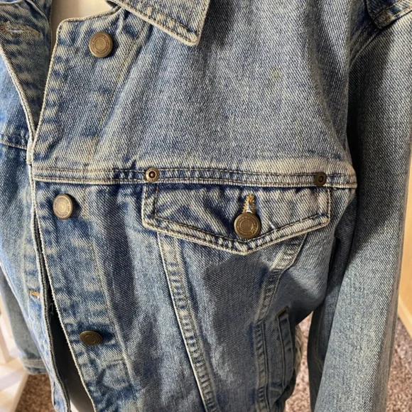 Liz Claiborne Authentic Classic Denim jacket 100% cotton M - Picture 7 of 15